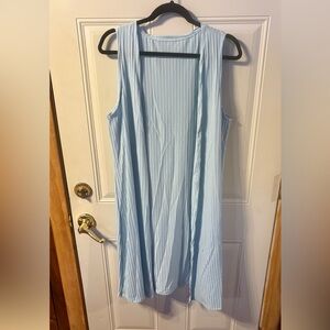 Long Elegant Blue Vest Size XLarge